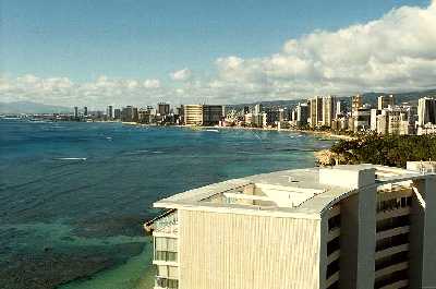 Colony Surf, View from Penthouse Unit, Honolulu, Hawaii condominium sales