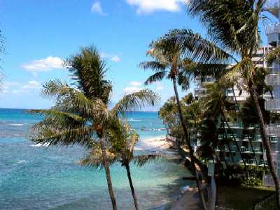 Coral Strand, View from Upper Floor, Honolulu, Hawaii condominium sales