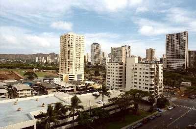 Ala Wai Plaza, View from Upper Floor, Honolulu, Hawaii condominium sales