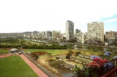 Kaimana Lanais, View from Upper Floor, Honolulu, Hawaii condominium sales