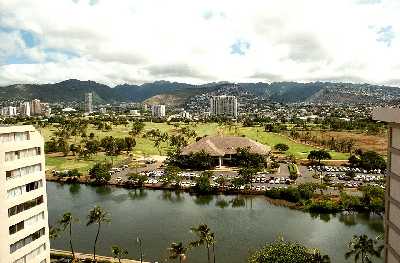 Leisure Heritage, View of Ala Wai Canal from Upper Floor, Honolulu, Hawaii condominium sales