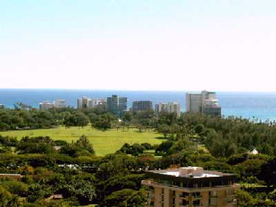 Liliuokalani Gardens, Waikiki View from Penthouse Unit, Honolulu, Hawaii condominium sales