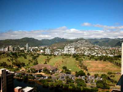 Liliuokalani Gardens, Ala Wai Golf View from Penthouse Unit, Honolulu, Hawaii condominium sales