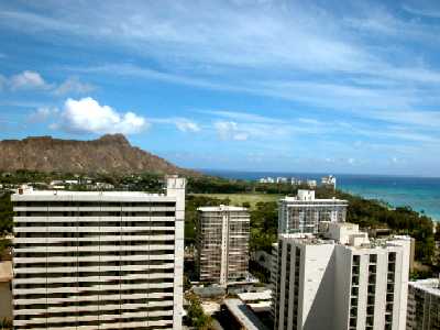 Waikiki Banyan, Ocean View from Upper Floor, Honolulu, Hawaii condominium sales