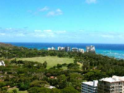 Waikiki Sunset, Ocean View from Penthouse Floor, Honolulu, Hawaii condominium sales