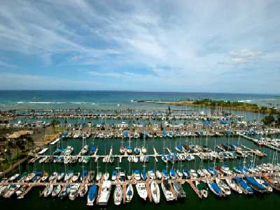 Ilikai Marina, Direct View from Penthouse Level, Honolulu, Hawaii condominium sales