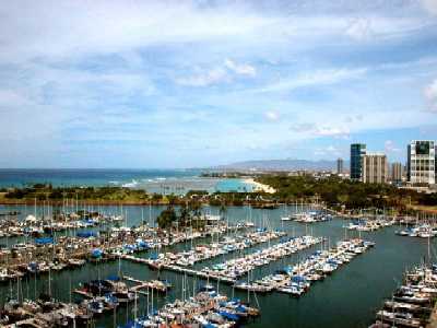 Ilikai Marina, Right View from Penthouse Level, Honolulu, Hawaii condominium sales