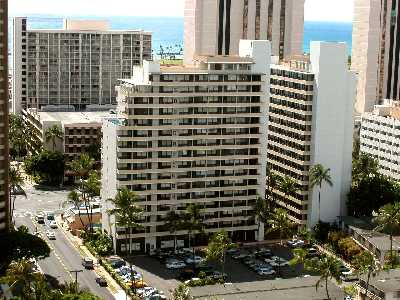 Tradewinds Hotel, View from Chateau Waikik, Honolulu, Hawaii condominium sales