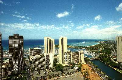 Villa on Eaton Square, View from Rooftop Recreation Deck, Honolulu, Hawaii condominium sales